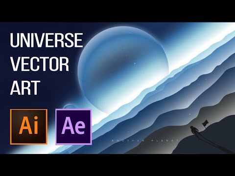 How To Create Universe Vector Art - Animation - Illustrator - After Effects
