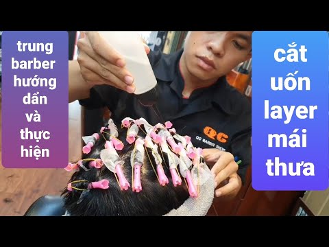 Hướng dẫn cắt + uốn layer mái ngắn do Trung Barber thực hiện