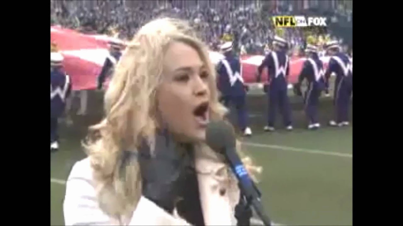 Carrie Underwood Sings The National Anthem NFL HD YouTube