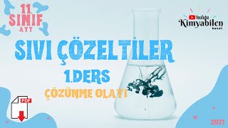 Sivi Çözelti̇ler Ve Çözünürlük - Çözücü Çözünen Etki̇leşi̇mi̇ Çözünme Olayı -11. Sınıf Ki̇mya - Ayt