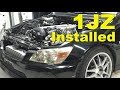 1JZGTE Lexus IS200 Conversion - Engine Installed and bolted in using all OEM mounts