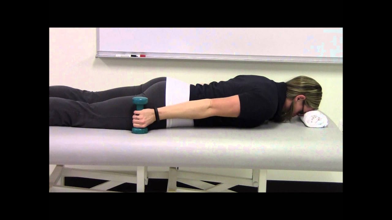 Shoulder Extensor Strengthening Prone Resisted Extension YouTube