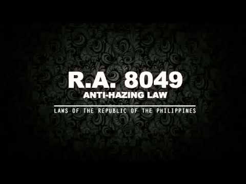 effectiveness of ra 8049 or anti hazing effectiveness of ra 8049 or anti hazing