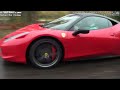 Ferrari 458 Italia vs Nissan GT-R facelift (Decat + Y-pipe) in the ran x 4 races