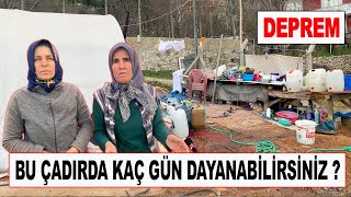 Kahramanmaraş Depremi Adıyaman Gölbaşı Harmanlı Kasabasında Depremzede Çadırı
