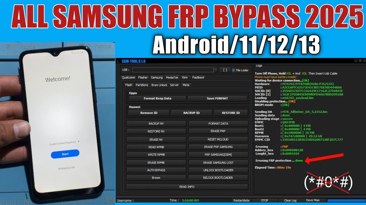Boom!!! New Tool 2025 Samsung FRP Bypass Android Boom!!! New Tool 2025 Samsung FRP Bypass Android