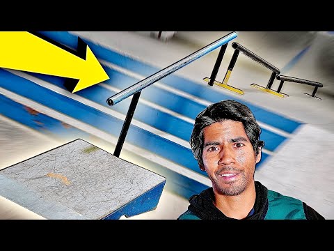 SKETCHY 20+ FOOT RAIL IN OUR PRIVATE SKATEPARK?!