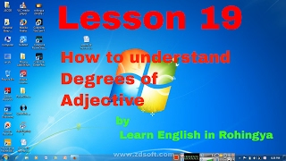 Rohingya Lesson-19 How To Understand Degrees Of Adjective By Learn English In Rohingya