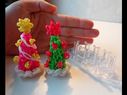 Видео уроки. rainbow loom. Рождественская гирлянда из резиночек Видео уроки. rainbow loom. Рождественская гирлянда из резиночек
