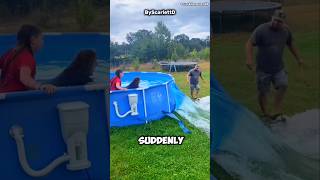 Family Says Goodbye To Their Pool In The Craziest Way