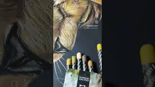 Процесс Создания ❤️ #Art #Shortvideo #Painting #Malevich #Oilpastel  #Animals  #Shorts #Рисунок #Лев