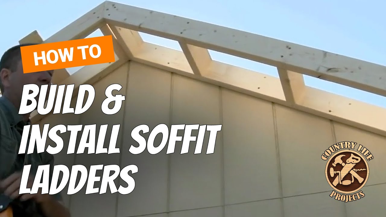 How to Build a Shed - Video 9 of 15 - Build &amp; Install Soffit Ladders 