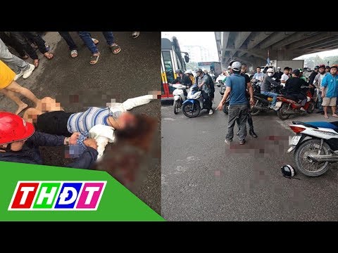 Người phụ nữ bị chồng chém gục trên đường | THDT
