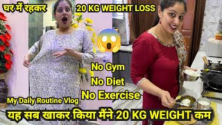 My 20 Kg Weight Loss Transformation In Hindi -My Day Routine Vlog For Weight Loss