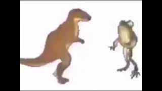 dino and frog dance to cursed christmas music #qualityisnotmatter