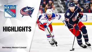 NHL Highlights | Rangers @ Blue Jackets 2/14/20