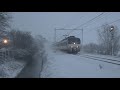 [4K] Trein door zware sneeuwval in Heiloo