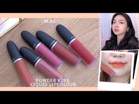 Swatch & Review "Nóng" Dòng Son Kem Mới MAC POWDER KISS LIQUID LIPCOLOUR | Trang & Tiên
