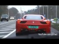 Chasing the new 2010 Ferrari 458 Italia! Incredible sound!