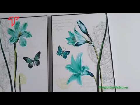 Tranh ép gỗ, tranh có khung viền, tranh bộ ghép 3 tấm