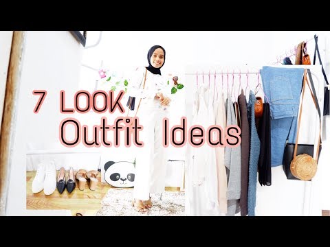 OUTFIT IDEAS 2019 (INDONESIA) || 7 Gaya ootd hijab anti ribet - YouTube