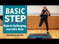 BASIC (but not boring) STEP AEROBICS WORKOUT + Great Music! (36 MIN)