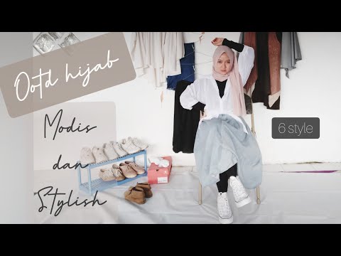 OOTD Hijab Modis dan Stylish | 6 style ga ribet - YouTube