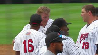 6/9/2018: Mat Latos sparks huge, benches-clearing brawl; New Jersey Jackals vs. Rockland Boulders 6/9/2018: Mat Latos sparks huge, benches-clearing brawl; New Jersey Jackals vs. Rockland Boulders