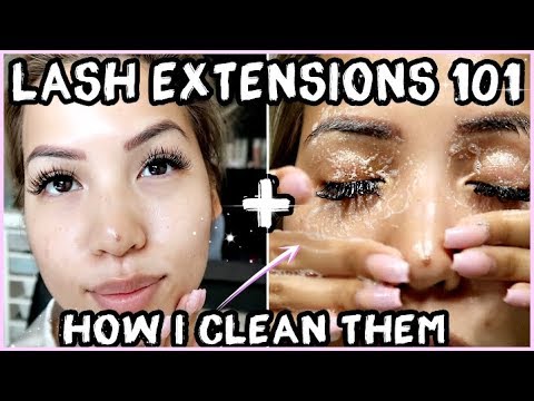 EVERYTHING YOU NEED TO KNOW ABOUT LASH EXTENSIONS + HOW I CLEAN THEM - YouTube