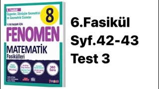 8.SINIF FENOMEN 6.FASİKÜL S.42-43 TEST 3