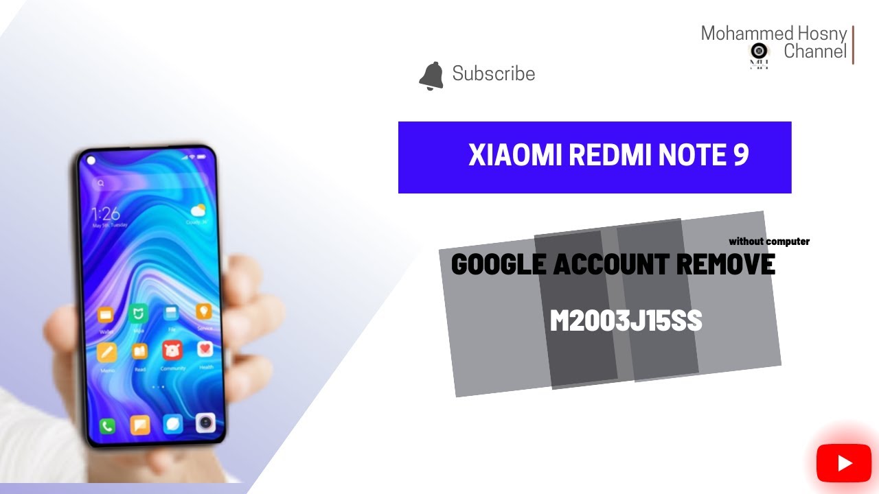 Xiaomi Redmi Note 9 M2003J15SS google account remove No Xiaomi Redmi Note 9 M2003J15SS google account remove No