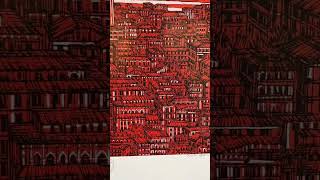Galata Kırmızı Yorum Serigrafi Orijinal Islak İmzalı