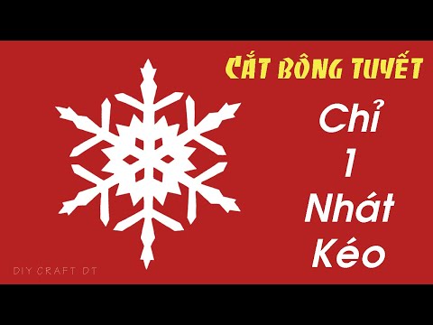 Cách làm bông tuyết bằng giấy Cắt bông hoa tuyết đơn giản phần 4 l Trang trí giáng sinh l DIY DT