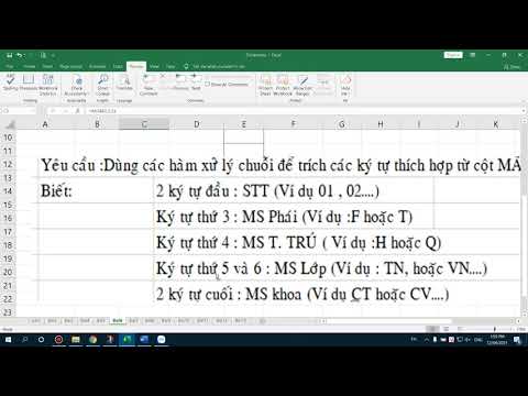 Phần Excel: Hàm chuỗi trong Excel
