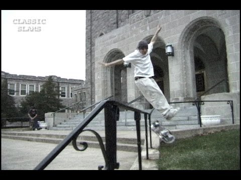 Skateboarder Vs. Drop Down Rail Fail Hits Head Classic Clips #23