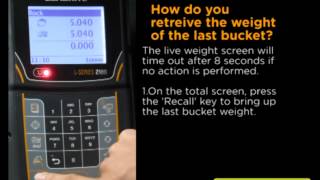 Loadrite L2180 Loader Scale - Retrieve Last Weight