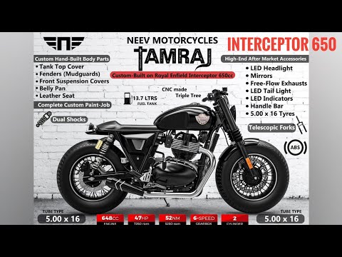 Best Royal enfield interceptor modifications, interceptor modified into bobber by Neev motorcycles