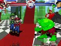 Super Mario & Super Luigi vs Vega & Incredible Hulk MUGEN Battle!!!