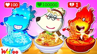 Me Vs Grandma Cooking Challenge Normal Vs Hot Vs Cold Noodles Wolfoo New Episodes 2025