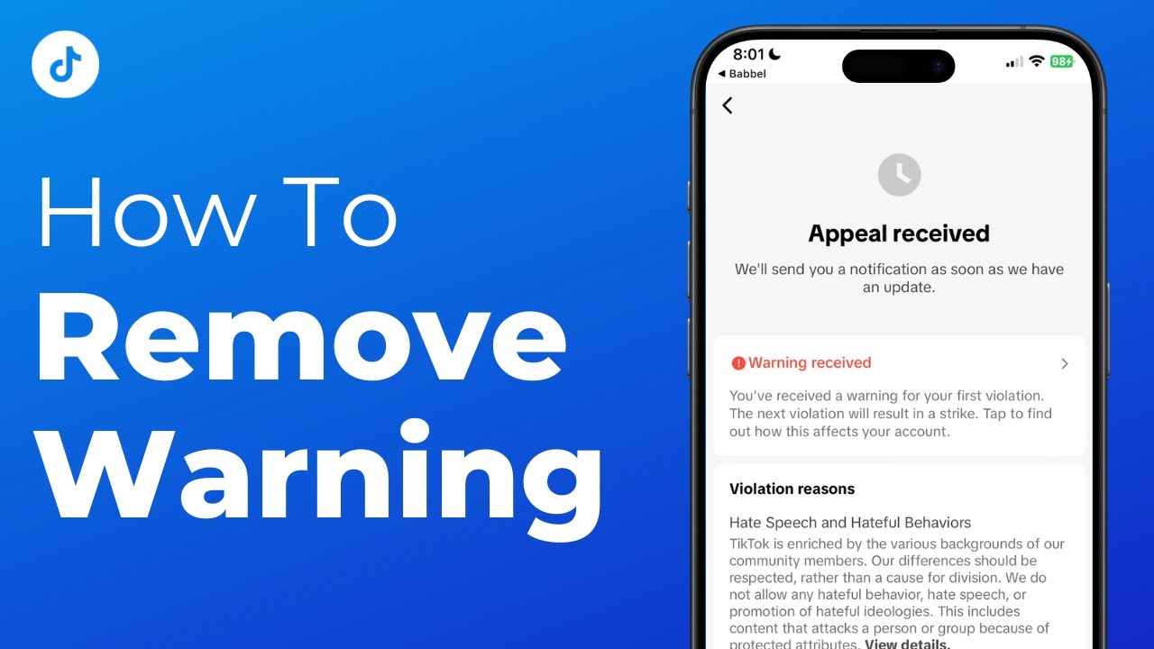 How To Remove TikTok Account Warning (Working 2025) How To Remove TikTok Account Warning (Working 2025)