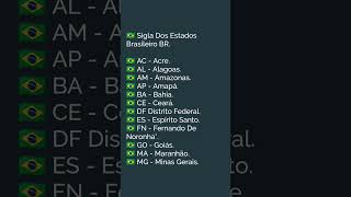 Siglas Dos Estados Brasileiro, , , ,