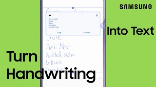 01. How to convert handwritten notes to text in Samsung Notes | Samsung US