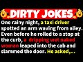 🤣DIRTY JOKES! - A Dripping Wet Naked Woman Leaped Into a Taxi and Slammed the Door
