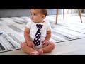 Cute Baby Boy Outfits (with snap-on ties!)