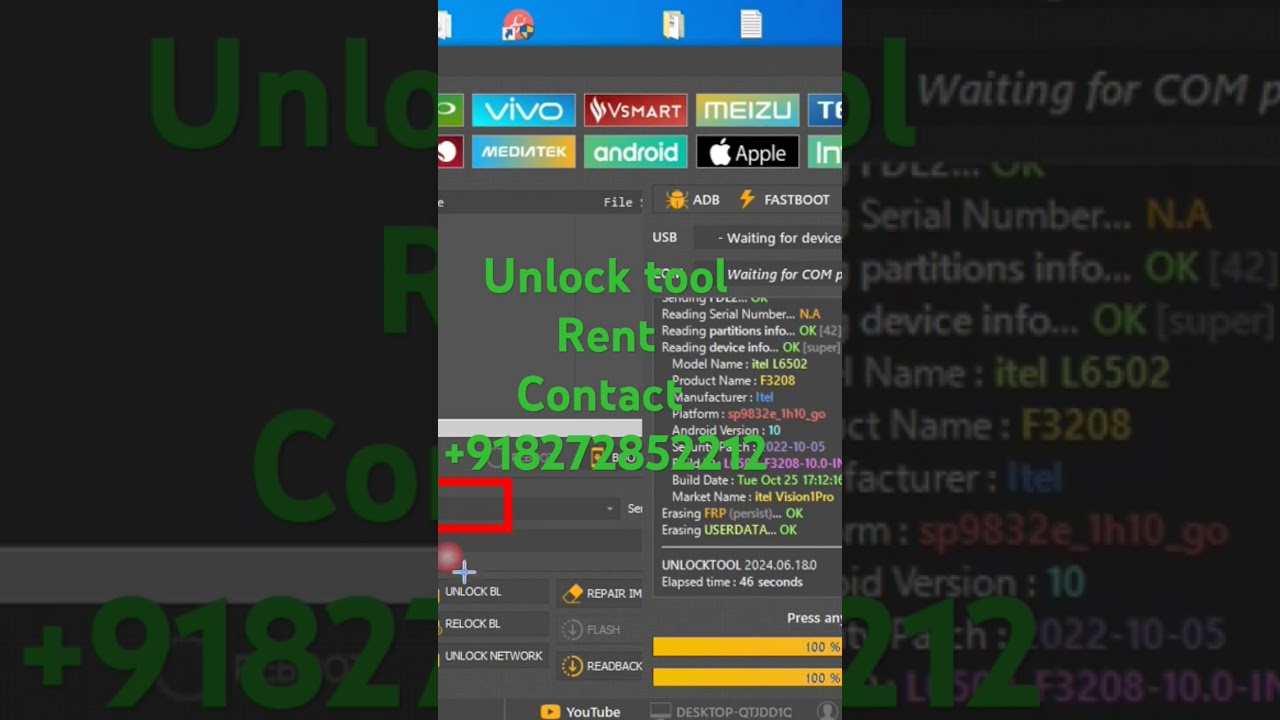 Itel frp unlock tool rent 8272852212 #frp #smartphone Itel frp unlock tool rent 8272852212 #frp #smartphone