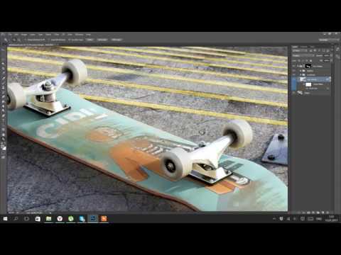 Skateboard PSD mockup