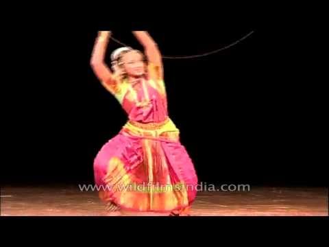 Indian classical dancer performing Bharatnatyam