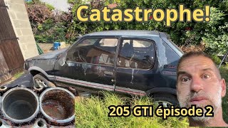 205 Gti 1.9 Abandonnée Depuis 2013. Rien Ne Va Plus Du Jamais Vu