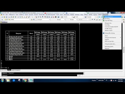 Hướng dẫn chuyển bảng Excel sang Cad định dạng Table Style