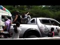Motorbike Driver Ignores Flood